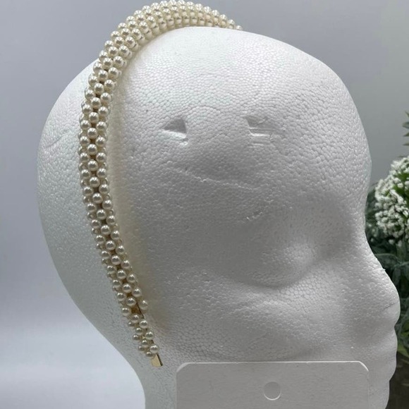 J. Crew Faux Pearl Headband and Faux Pearl Round Barrette Hair 24.50 Bundle‎ New main image 8